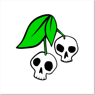 Cherry Skulls - Transparent Posters and Art